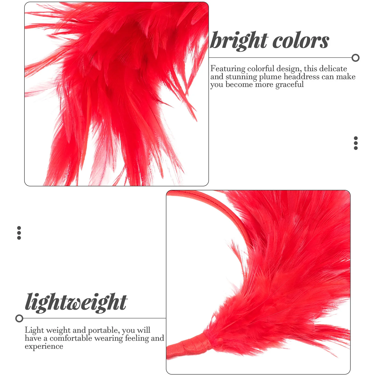 

Party Women Headdress Plume Retro Elegant Headband for Birthday Cosplay Performance Festival Hair Accessory