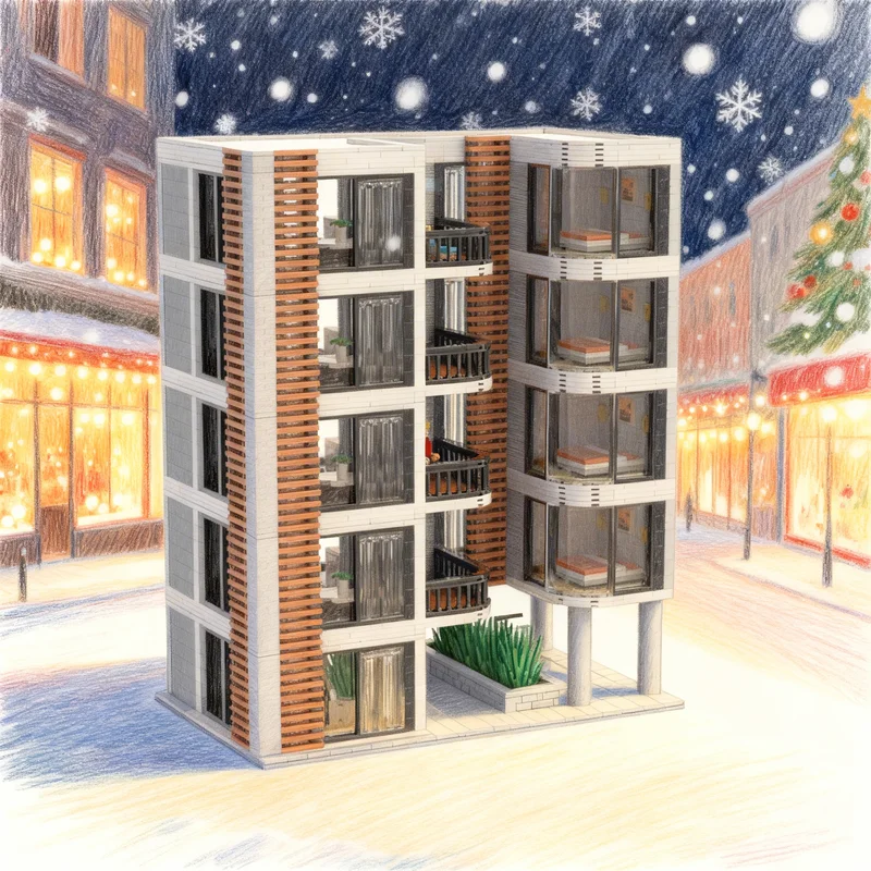 

4865pcs MOC The Miami V1 0 Full Modular Streetscape Model Building Blocks Creative Display Gift Collectible Decor Kids Premium