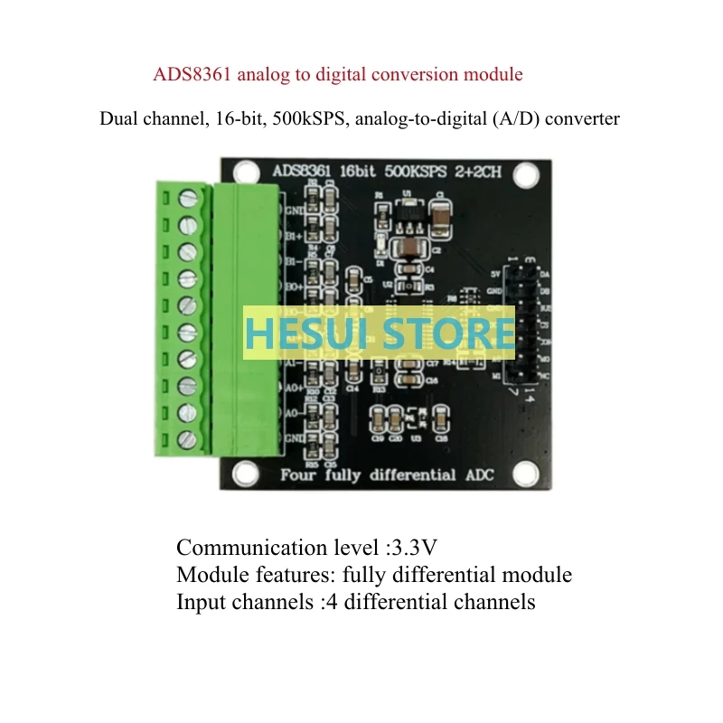 ADS8361 Data acquisition module 16-bit ADC ADC 500KSPS 4-channel fully differential