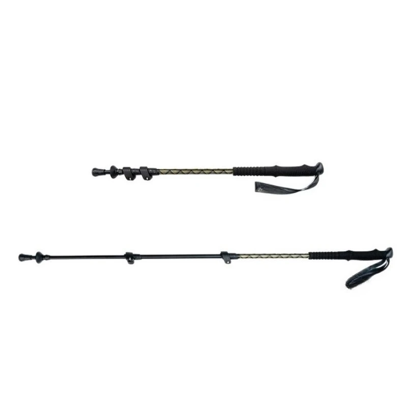 

Aluminum alloy mountaineering pole, folding mountain climbing and hiking professional anti-skid equipment, men's and