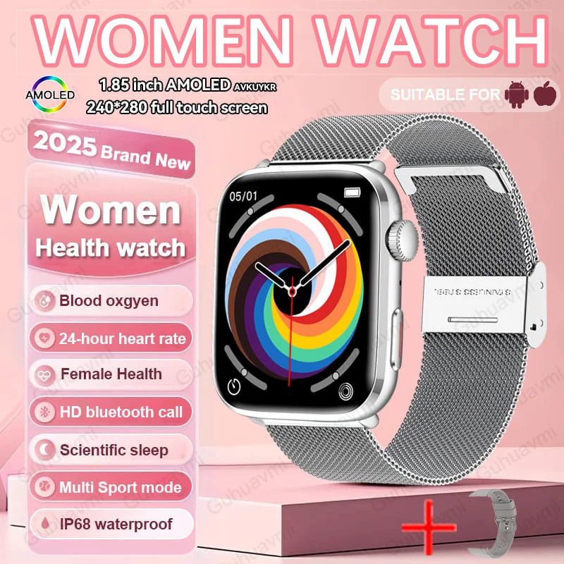 2025 New For Xiaomi Women AI Smart Diagnosis Smart Watch HRV+PPG Blood Pressure Blood oxygen Health monitor IP68 NFC Smartwatchs