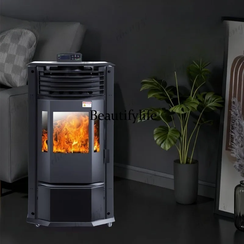 European granular firewood dual-purpose heating stove three-sided fireplace firewood stove granular stove
