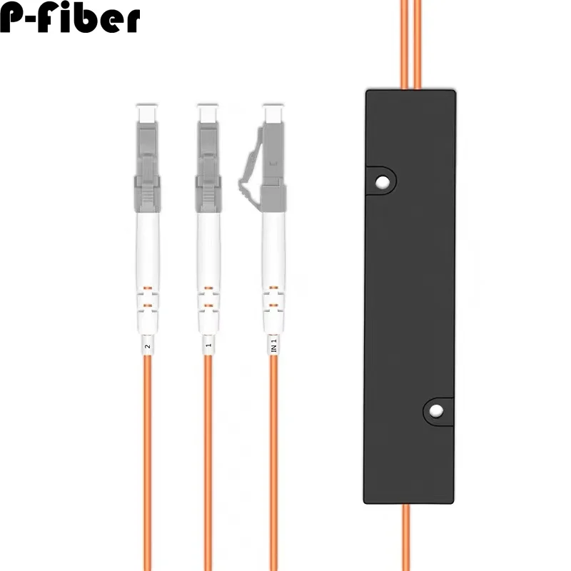 5pcs 1*2 FBT optical fiber splitter MM LC SC FC St multimode 1x2 fiber optic splitter  P-fiber