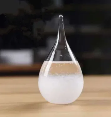 30ml Transparent Droplet Storm Glass Water Drop Weather Storm Forecast Predictor Monitor Bottle Barometer Home Decor Gift