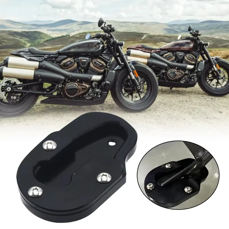

Fit For Harley 1250 Sportster S 2021 2022 2023 Motorcycle Accessories Foot Side Stand Enlarger Plate Kickstand Enlarge Extension