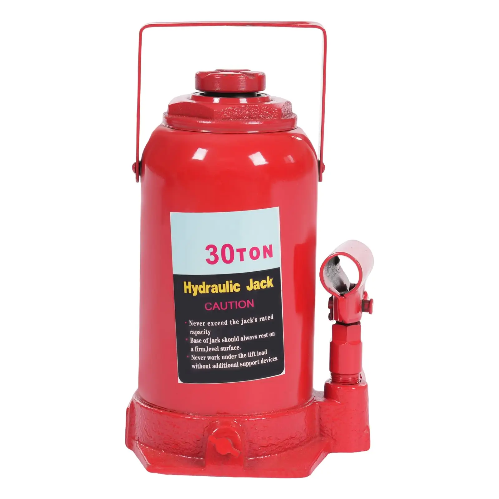 

Hydraulic Welded Bottle Jack 30 Ton (66, 138 Lbs) Capacity for Auto Repair and House Lift, Red