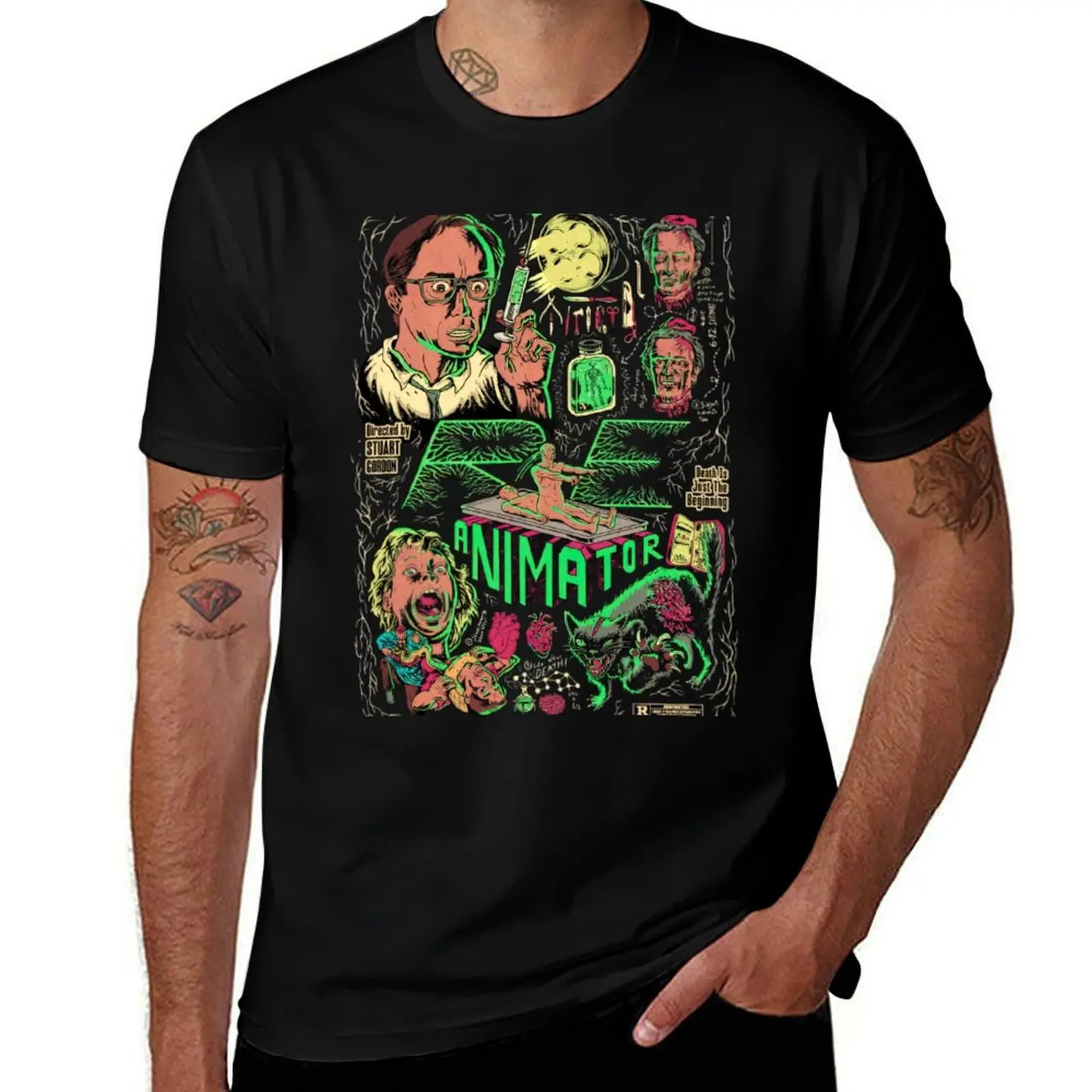 Re-Animator Herbert West T-Shirt Casual Graphic Print Tee T-Shirt