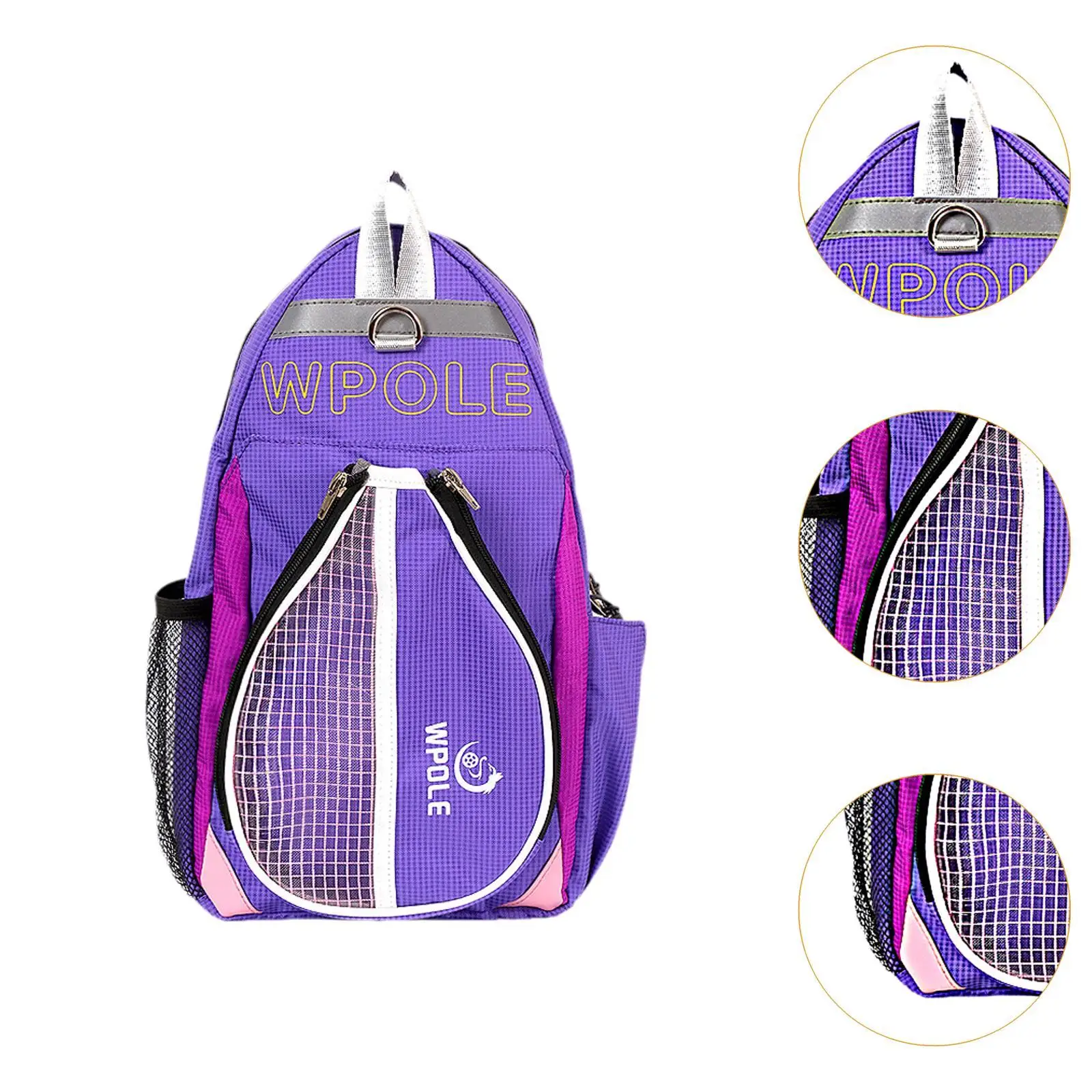 Table Tennis Bag Adjustable Strap Protection Purse Water Resistant Leisure Chest Bag for Home Beginner Travel Training Racquet