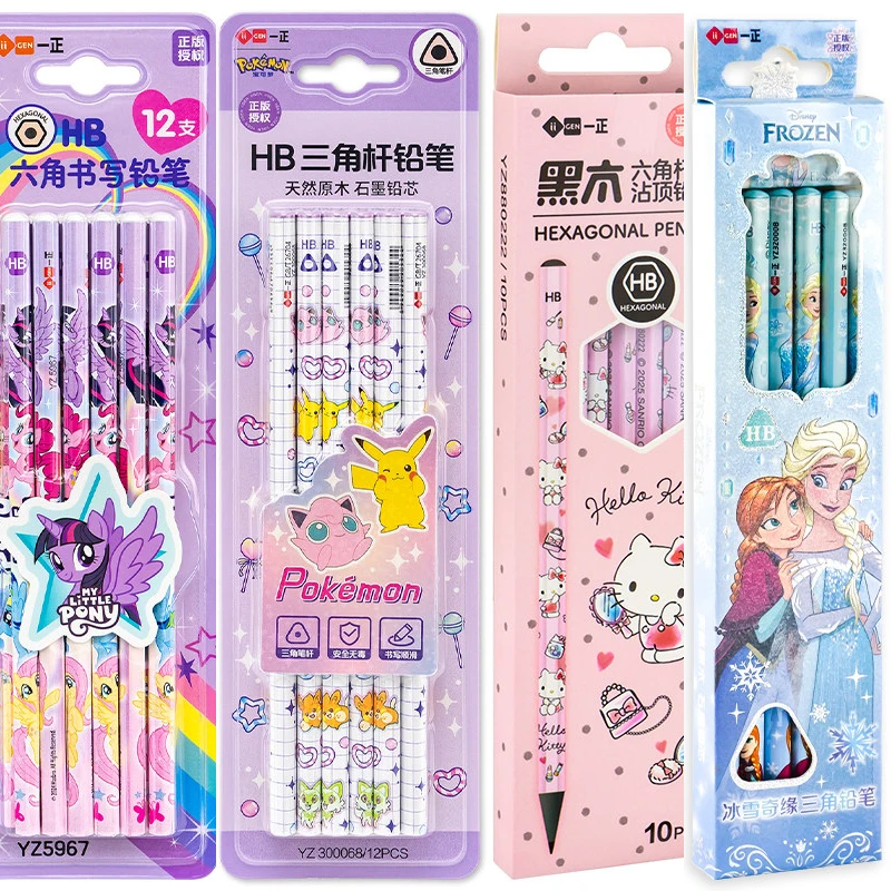 Iigen Pokemon Pikachu Sanrio Kuromi Hello Kitty My Little Pony Anime Cute Cartoon Pencil Set