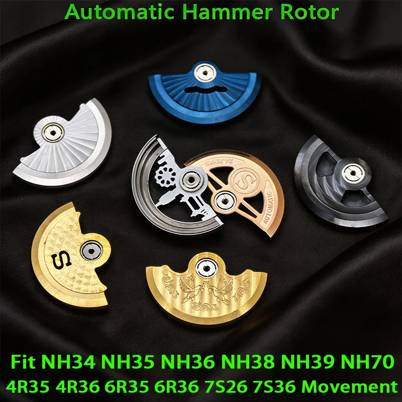 Mod NH35 Movement Automatic Oscilating Weight Hammer Rotor Fits NH34 NH35 NH36 NH38 4R 6R 7S Movement Men Watch Replace Parts