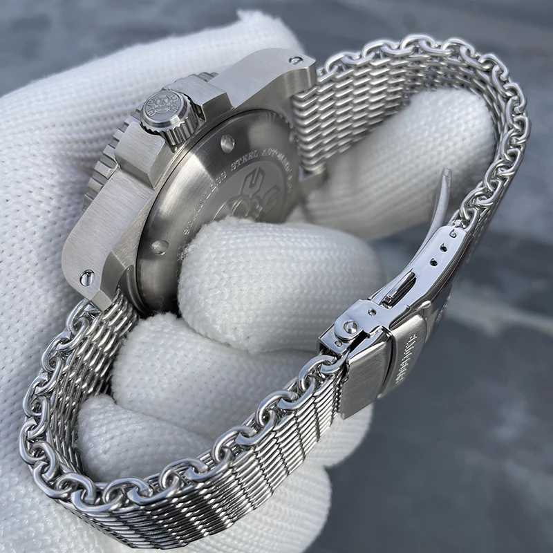 ساعة غواص رجالية من STEELDIVE 46.5 ملم ساعة يد ميكانيكية أوتوماتيكية عسكرية 2000 متر مقاومة للماء ياقوت مضيء NH35 حافة سيراميك