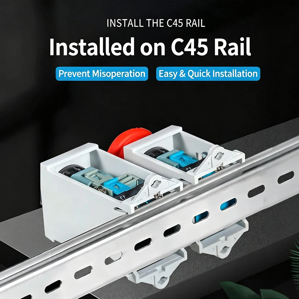 5Pcs 22mm Push Button DIN Rail Fixed Holder Mount Bracket for LA38 LAY37 XB2 Emergency Stop and Rotary Selector Switches