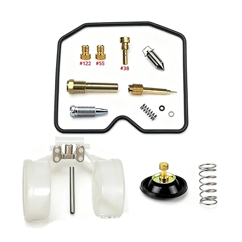 For Suzuki KingQuad 400 Eiger 400 4WD LT-F400 LT-F400F 2002-2012 Motorcycle Carburetor Rebuild Kit Carb Repair Kit with Float