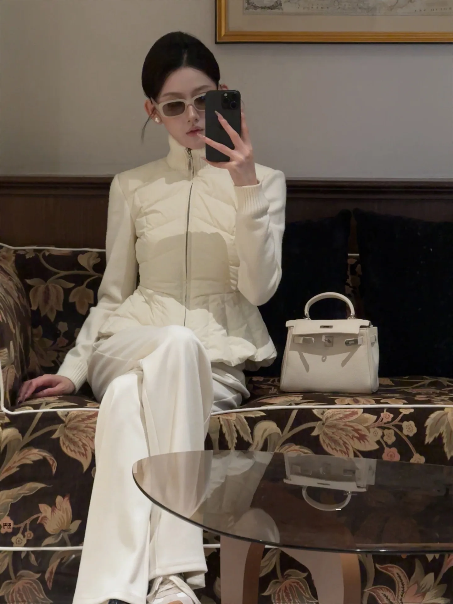 

Вязаная куртка с воротником-стойкой и утяжкой на талии, серия Hehe Private Closet Snowy Scenery, повседневная, с длинными рукавами, на молнии.