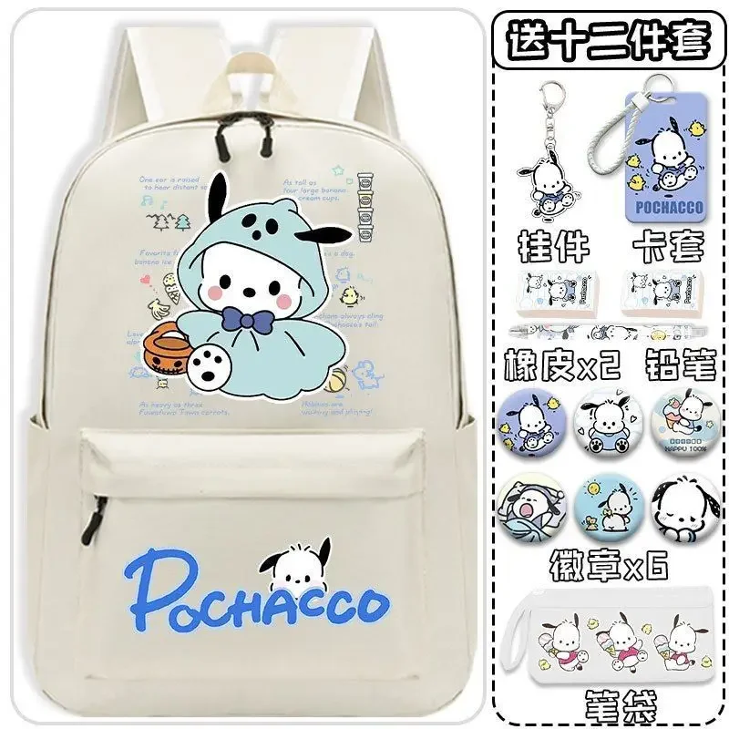 Sanrio-mochila escolar con dibujos animados para niños, mochila de gran capacidad para estudiantes, bonita, nueva