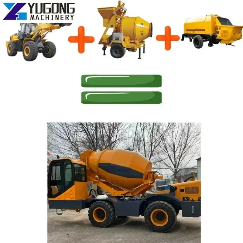 YG Mobile Self-loading Concrete Mixer Durable Automatic Feeding Concrete Mixer Truck Mobile Portable Cement Mortar Mixer