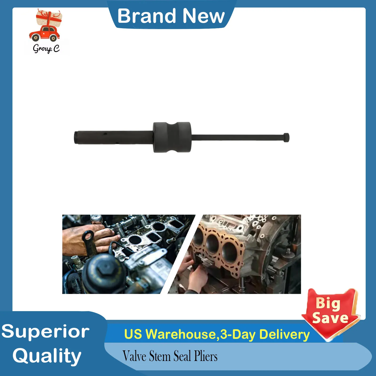 

Щипцы для уплотнений штока клапана — недемонтажный инструмент длиной 27 см для удаления и установки уплотнений клапана двигателя автомобиля, мотоцикла