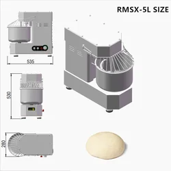 5l 5 L home used dough mixer heated dough mixer singapore philippines india prices bread dough maker mixing spiral mixer machine