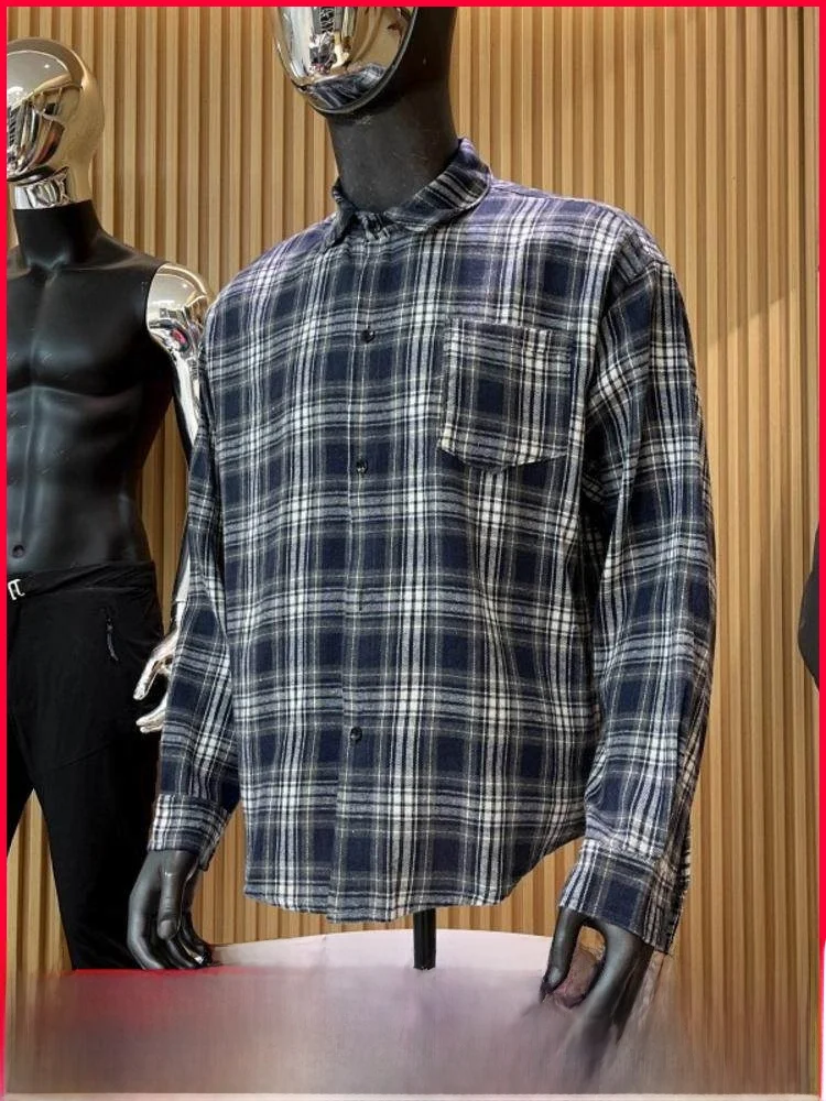 

Waed Brued Хлопковая фланелевая длинная све irt Мужская повседневная дышащая удобная осенне-зимняя клетчатая клетка irt