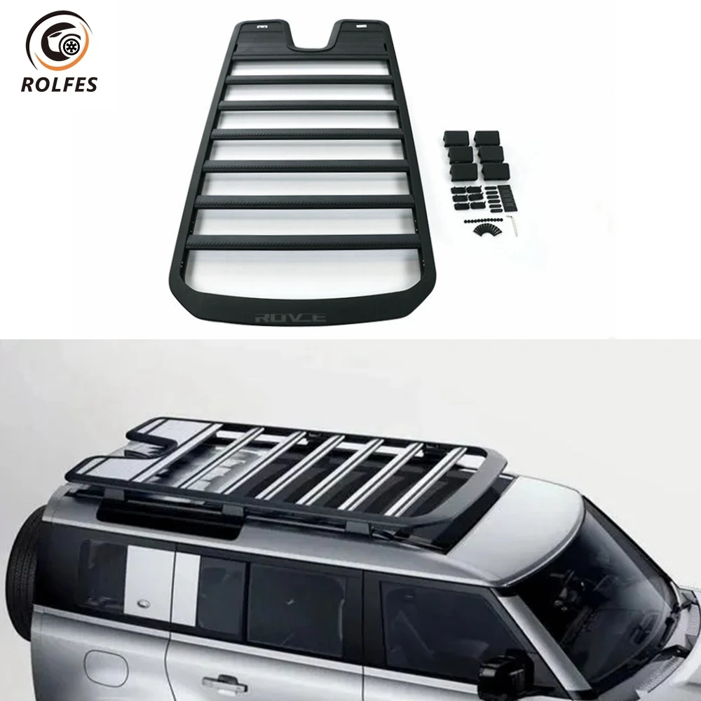 ROLFES Aluminum Alloy Car Roof Rack Frame Bracket Luggage For Land Rover Defender L663 110 2020 2021 2022 2023