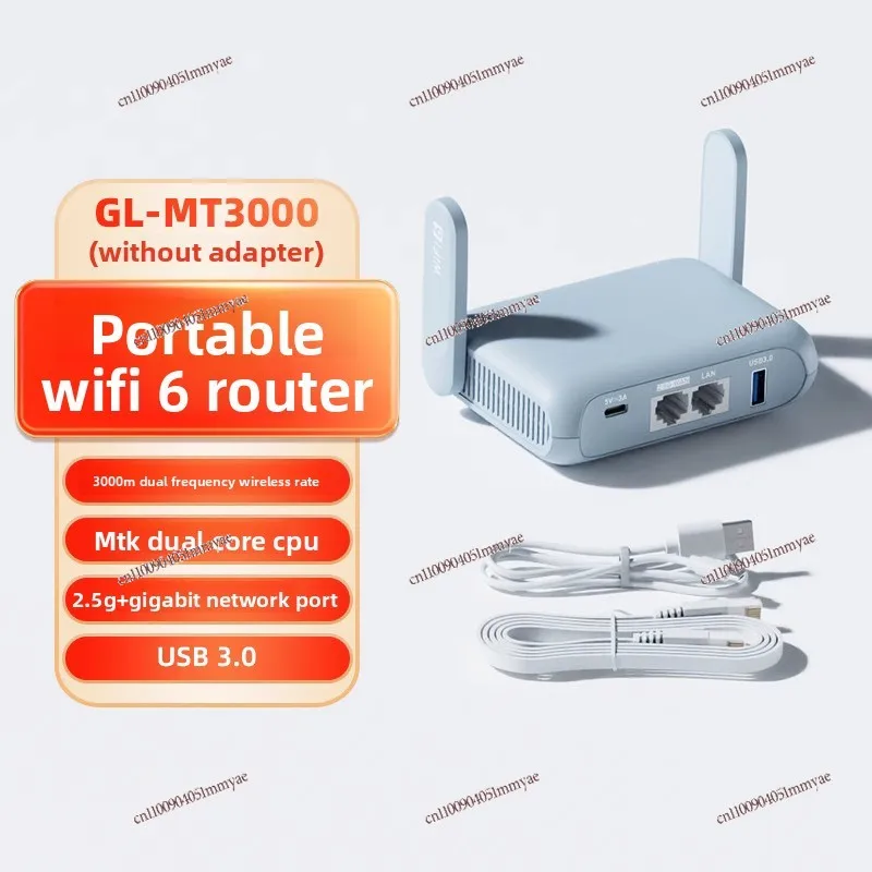 MT3000 راوتر لاسلكي wifi6 جيجابت المنزل عالي السرعة 2.5G منفذ الشبكة NAS تخزين الشبكة صغير صغير محمول 5G ثنائي النطاق USB