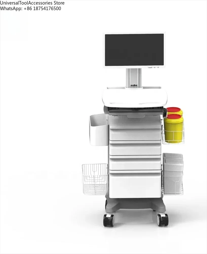 Hospital Workstation Nursing Cart Aesthetic Trolley Computer Trolley