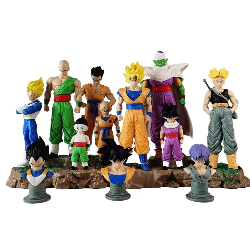 

Dragon Ball Z Infinite Z Warrior, набор фигурок из 9 предметов-Goku Gohan Vegeta Piccolo, коллекционные игрушечные модели, украшение, подарок