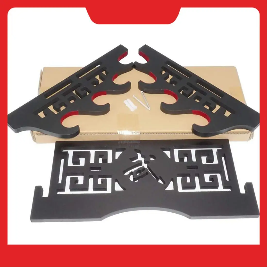 حامل السيف على الحائط، حامل السيف، حامل عرض سيف الساموراي الياباني، شماعات وسيوف قياسية - 4 طبقات