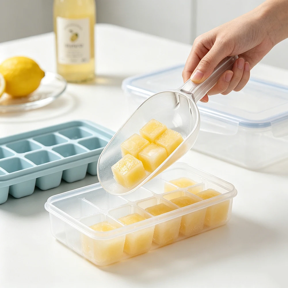 Transparent Pc Ice Scoop,Plastic Ice Shovel/Food Scoop,Thickened Drop-Resistant Ice Extraction Tool,Multi-Purpose Food Tools