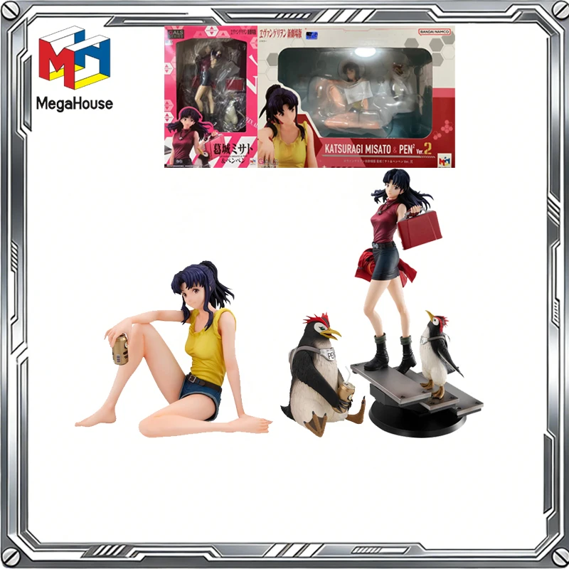 

Оригинальная фигурка MegaHouse GALS Neon Evangelion Movie Anime Katsuragi Misato PENPEN Ver.2, коллекционная модель, подарок, игрушка