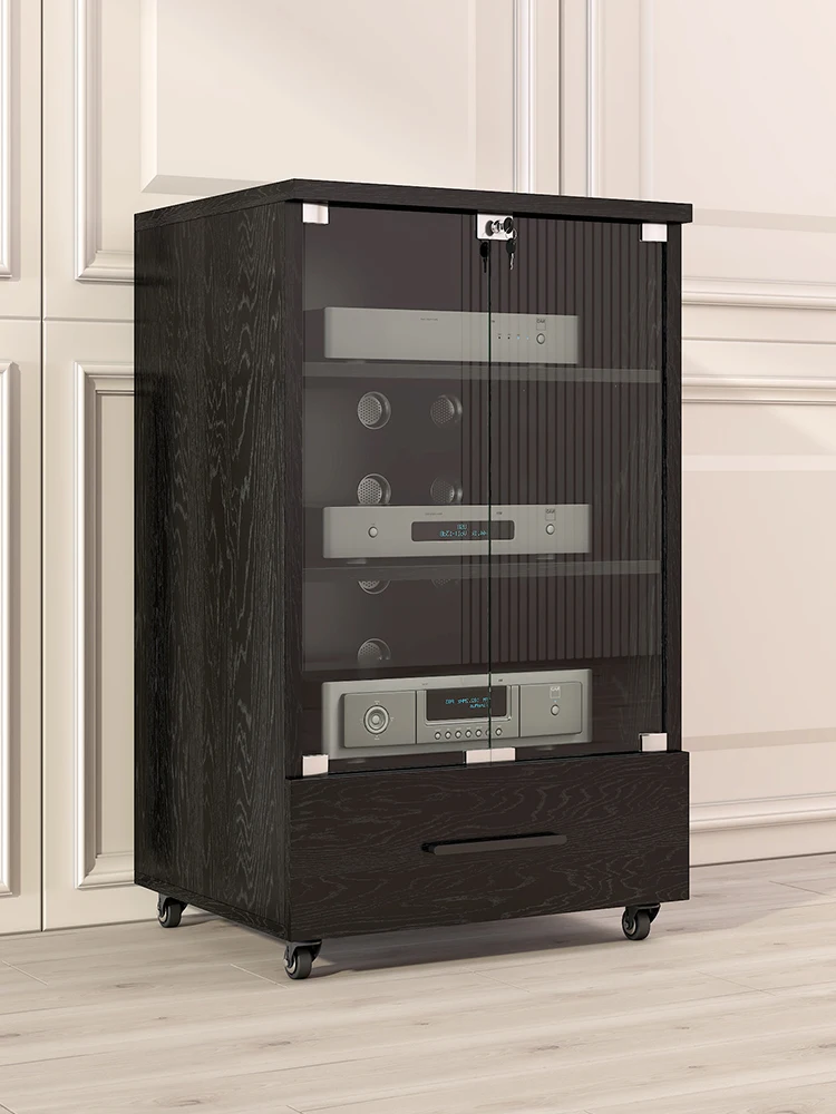 Power amplifier cabinet Professional audio cabinet Solid wood KTV equipment cabinet with lock Home