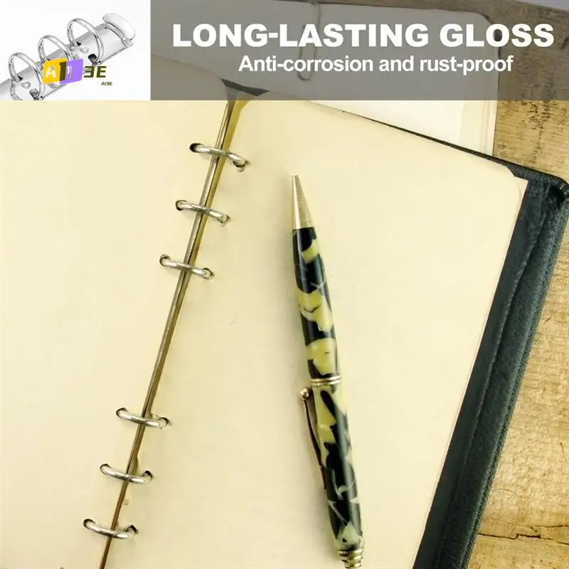 

A13E-B5 9-Hole Ring Binder Mechanisms, 4 Set Binder Spine Replacement For Binder Planners,2Cm, Silver