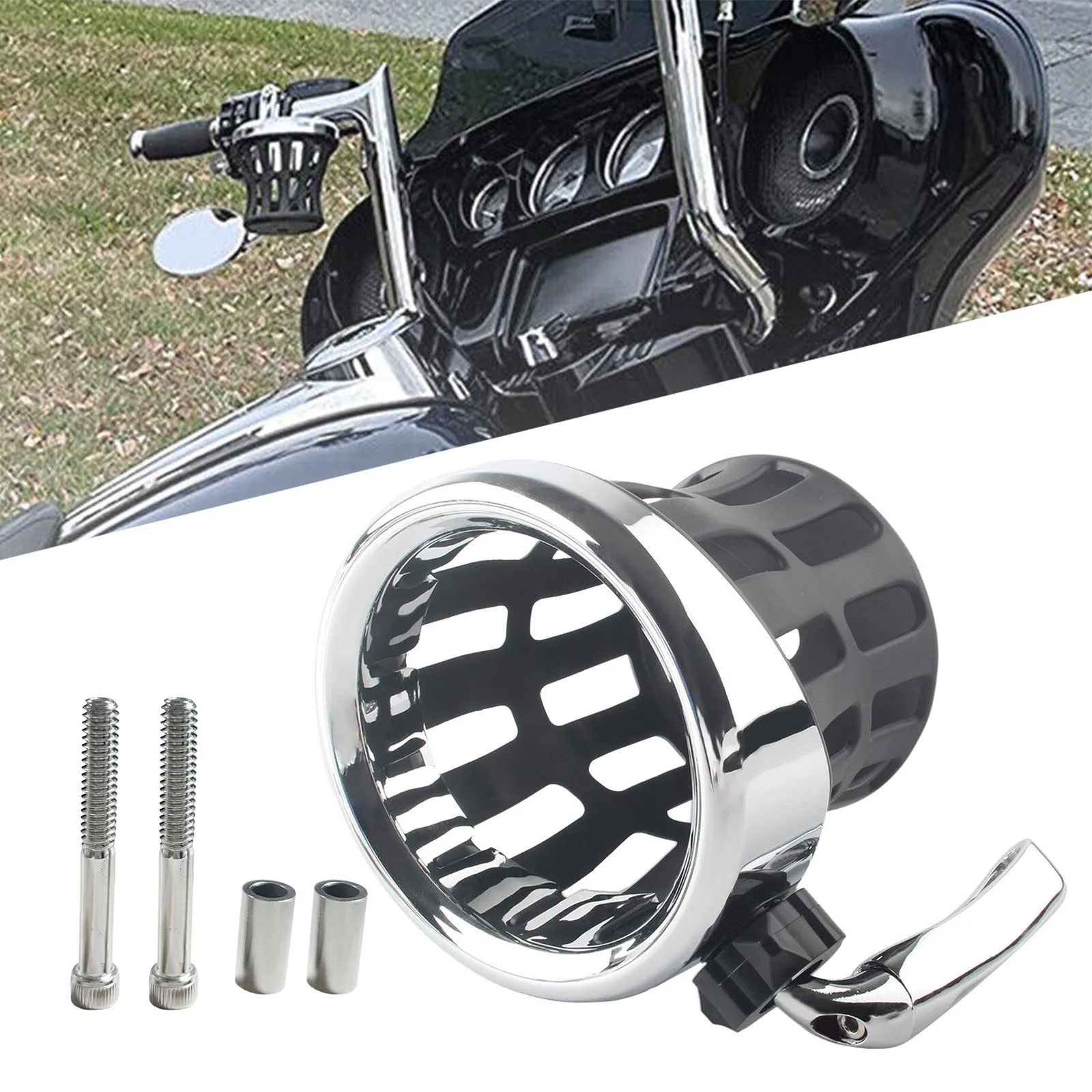 Motorcycle Handlebar Drink Cup Water Bottle Holder Mounted Cup Passenger Drink Mounted For Harley Road Glide