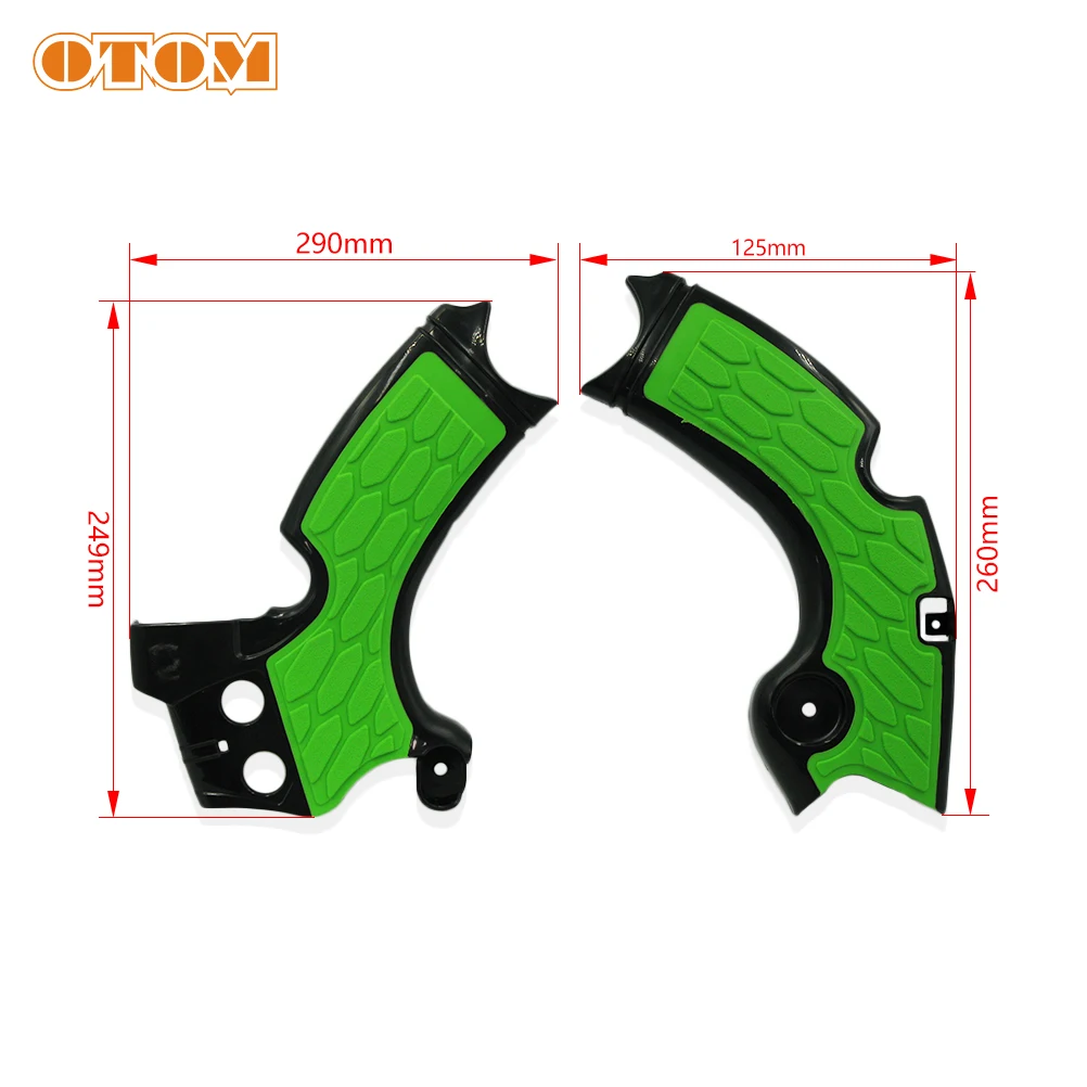 Otom motocicleta x-grip quadro guarda escudo de proteção de plástico para kawasaki kx250f 2015-2018 motocross peças de proteção de contenimento