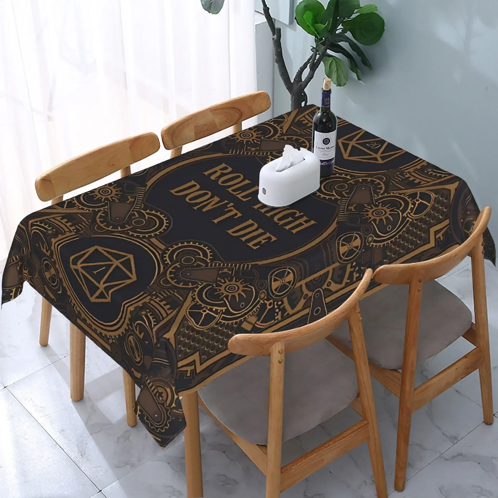 One creative gear-pattern tablecloth - immersive gaming atmospherezyc