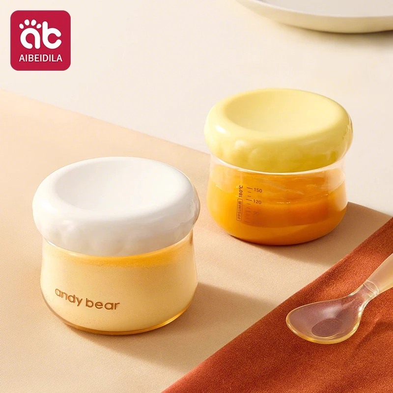 

200ML Baby Food Bowl PPSU Steamed Baby Specific Complementary Food Tools Portable For Travel Newborn With a scale Tableware