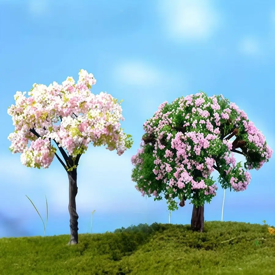 1/5/10/20/50/100pcs Micro Landscape Simulation Trees, s Random Colors And Styles, PVC Artificial Greenery Decoration, Mini Scene