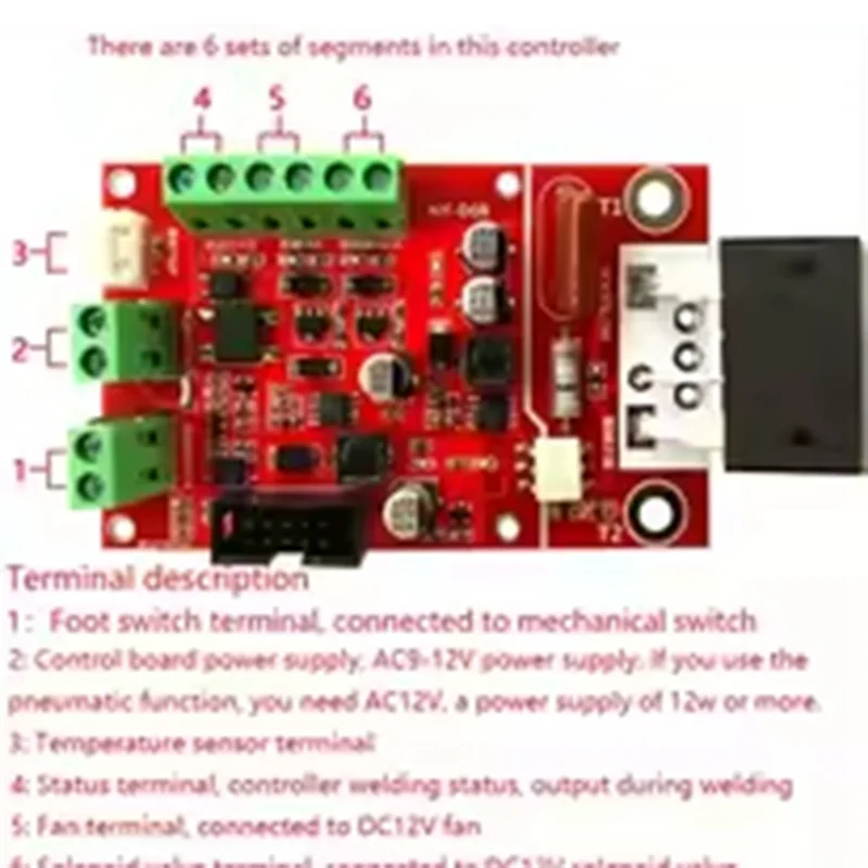 

ABKU-New 9-12V AC 12W NY-D08 Spot Welder Controller Pneumatic Color LCD Display Multi-Point Personalization