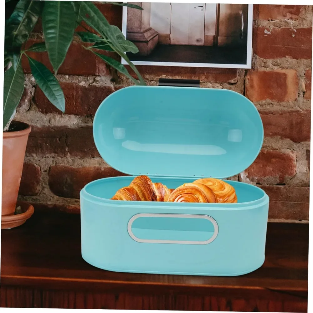 صندوق خبز من الفولاذ المقاوم للصدأ مع نافذة - حاوية تخزين متعددة الأغراض للوجبات الخفيفة في المطبخ والفواكه والأساسيات اليومية