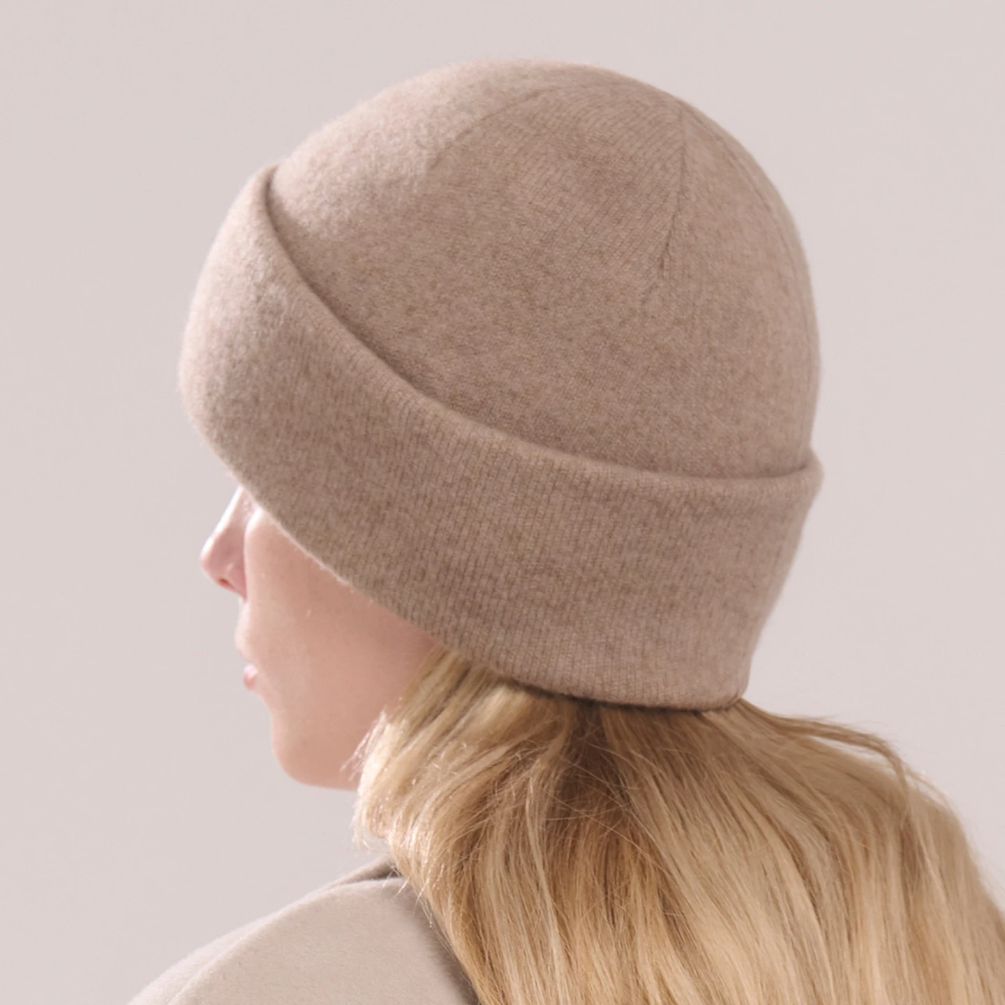 High Quality 100% Cashmere Knitted Hats for Women and Men Casual Outdoor Cuffed Beanie Cap Winter Hat Soft Warm Cashmere Caps
