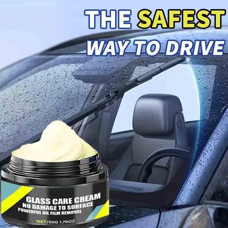 Car Glass Oil Film Remover Cream: Windshield Water Spot Oxidation Stain Hydrophobic Clean Kits