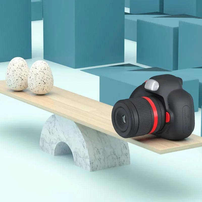 Cartoon Mini Camera com tela HD para crianças, brinquedos eletrônicos, máquina flash, interior, ao ar livre, fotografia, adereços, presente de aniversário