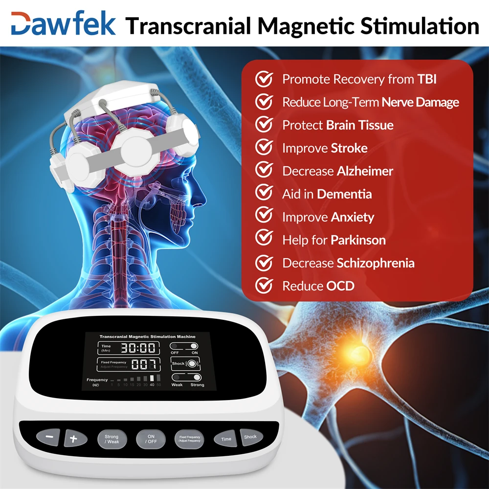 Dawfek Transpagnetische Stimulatie Therapie Rtms Pijn Behandeling Matige Depressie Lage Stimulatie Voor Hersenletsel Verbeteren Geheugen