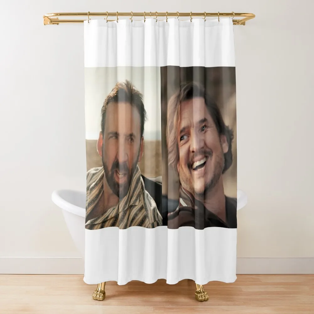 

Pedro Pascal and Nicolas Cage Shower Curtain Shower Set Elegant Bathroom Curtain