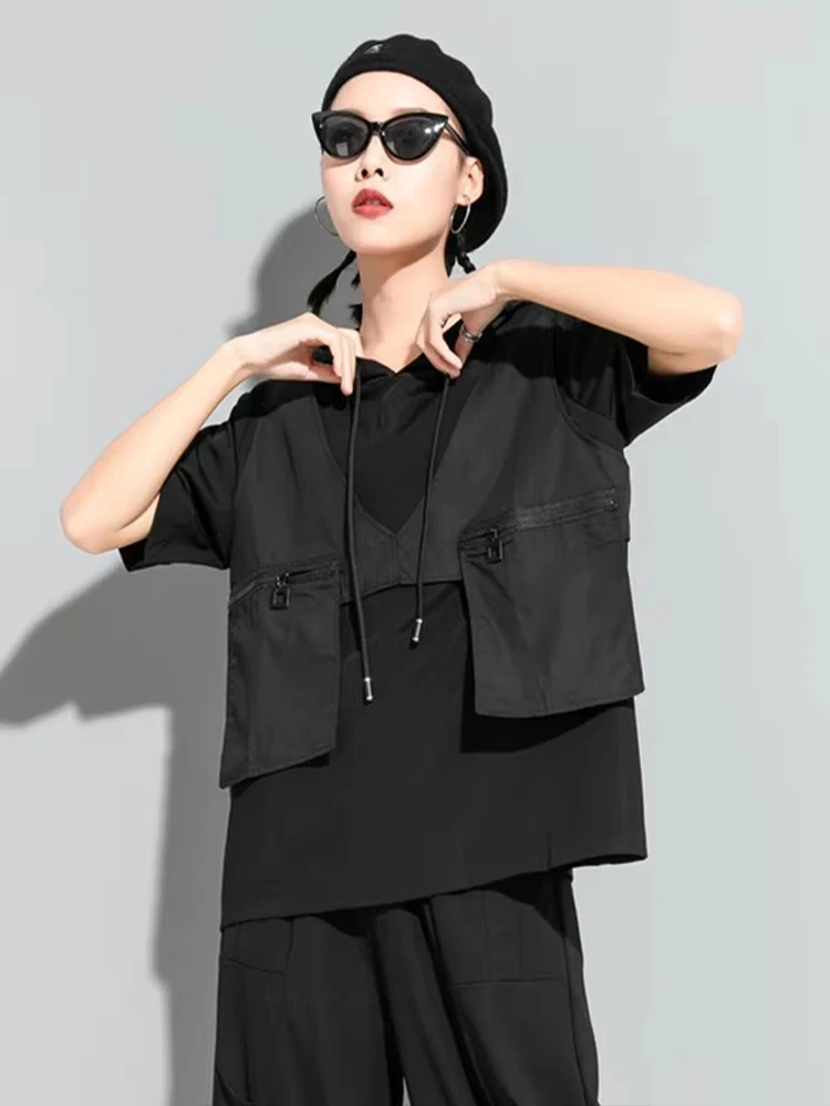Amax luluE 2022 New European Fashion Style Summer Ladies Punk Tee Shirts Womens Casual Cotton Tshirts Female Luxury Hooded Tops