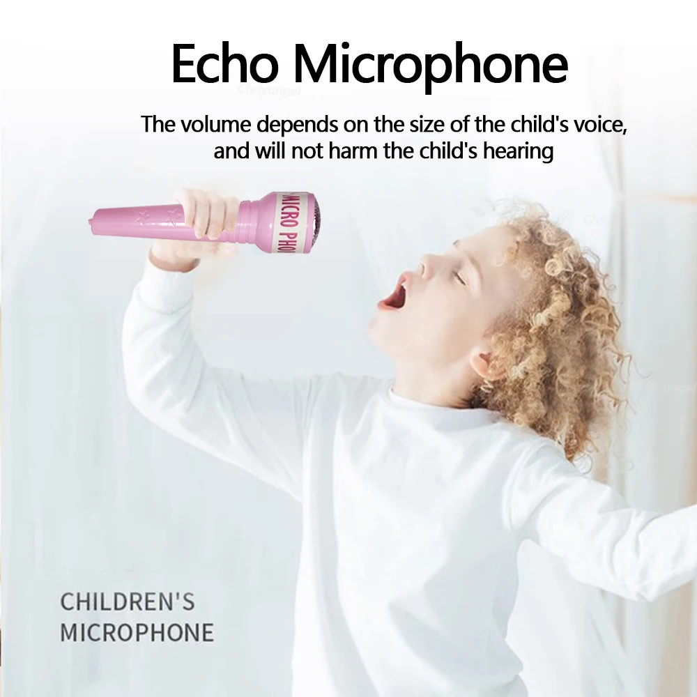 Kids Microphone with Stand Height Adjustable Sing Machine Karaoke Mic for Children Music Instrument Educational Toy for Girl Boy