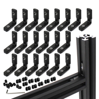 10sets 2020 Corner Bracket L-Type Internal Connectors With Screw for 2020 Series 6mm Slot Aluminum Extrusion Profile Accessories