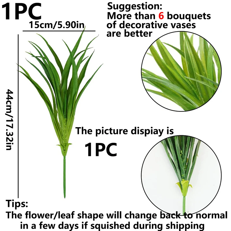 1 Pc 14 leaves Spring grass artificial plants for home windowsill bonsai christmas party decor wedding outdoor arch accessories