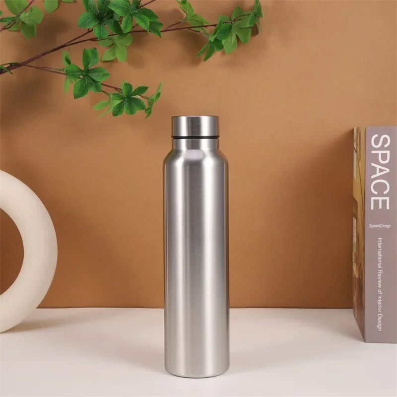 High Quality 1000ml Stainless Steel Sport Water Bottle Single-layer Rugged Water Cup Metal Flask Drinkware Camping Sports Gym image 3