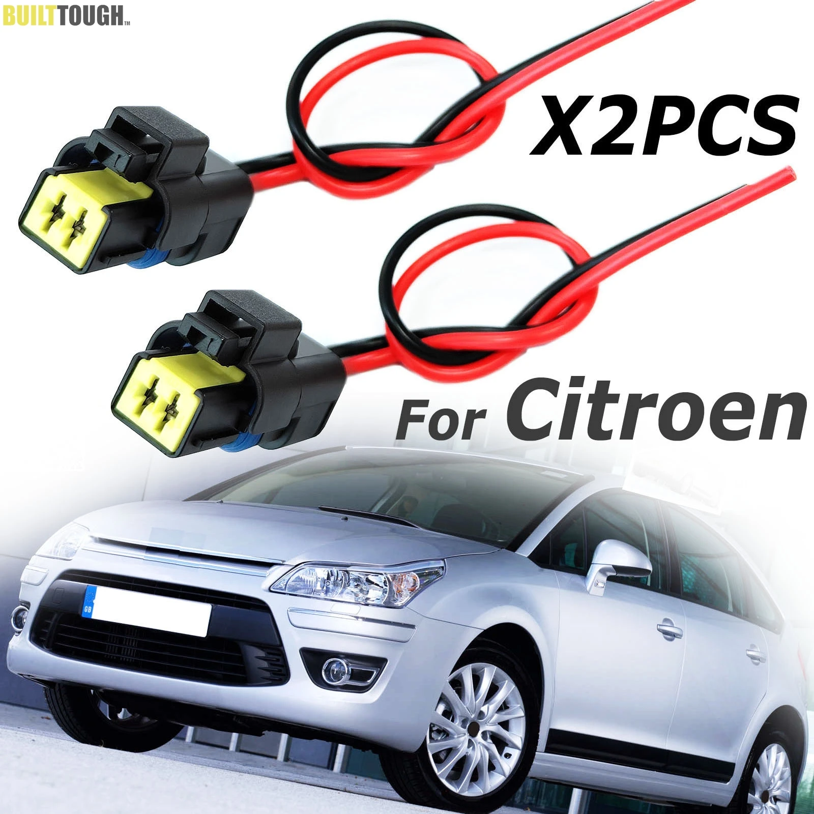 2x For Citroen Berlingo C2 C3 C5 C6 C4 AIRCROSS Picasso DS3 DS4 DS5 Xsara Engine Coolant Water Temperature Sensor Connector Plug